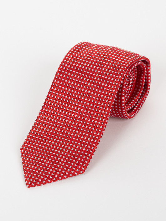 Cravate Treillis Rouge Capel Grande Taille rouge homme grande taille - Capelstore