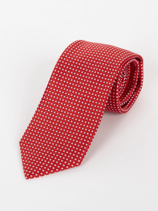 Cravate Treillis Rouge Capel Grande Taille rouge homme grande taille - Capelstore