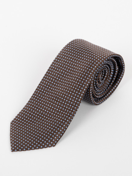 Cravate Treillis Marron Capel Grande Taille