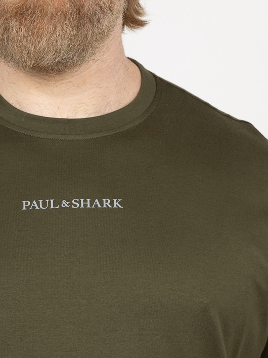Tee-shirt Kaki Requin Paul & Shark Grande Taille kaki homme grande taille - Capelstore
