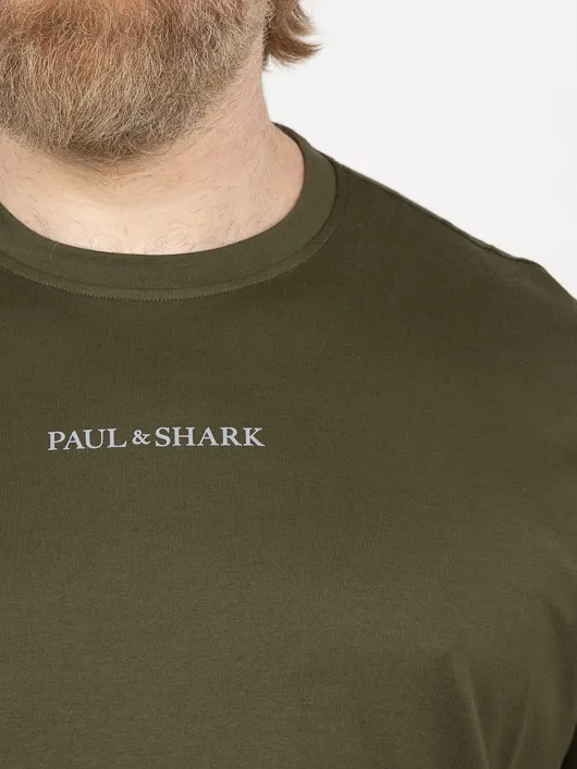 Tee-shirt Kaki Requin Paul & Shark Grande Taille kaki homme grande taille - Capelstore