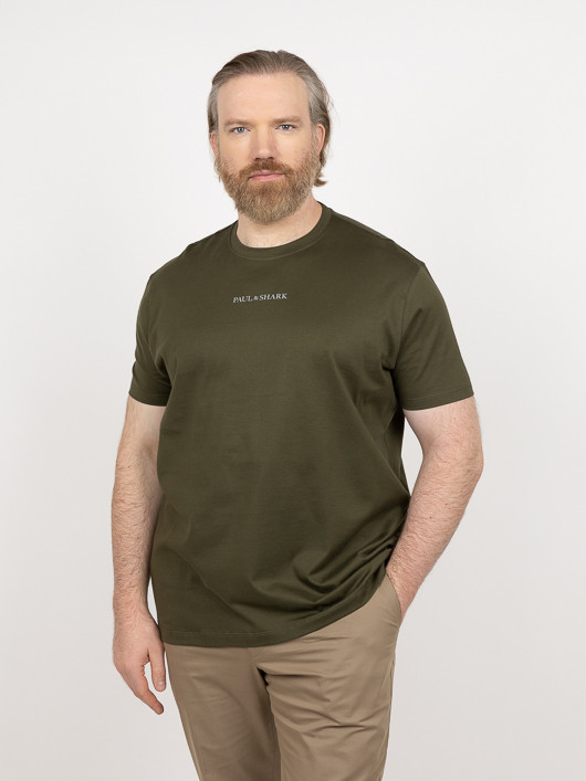 Tee-shirt Kaki Requin Paul & Shark Grande Taille kaki homme grande taille - Capelstore
