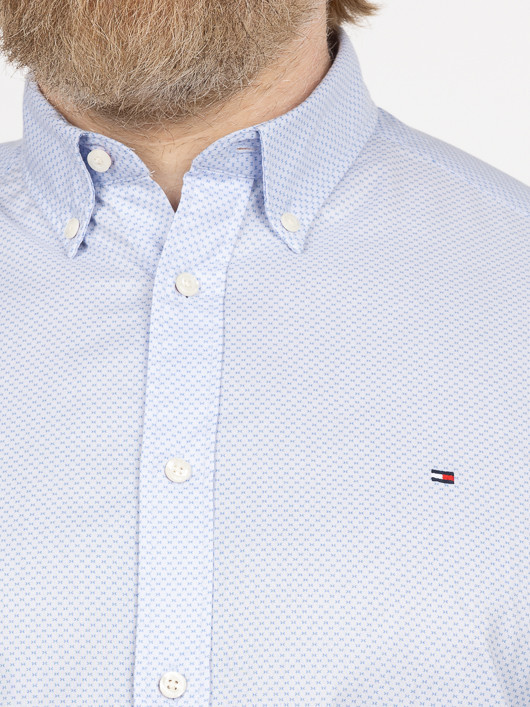 Chemise Mini Motifs Tommy Hilfiger Grande Taille bleu ciel homme grande taille - Capelstore