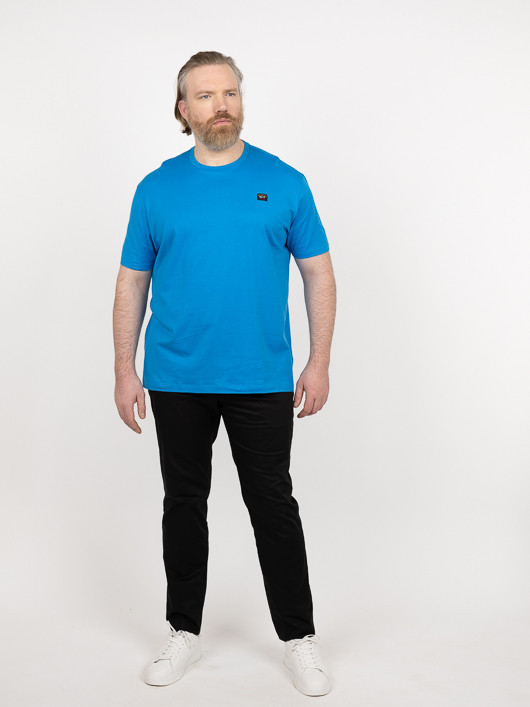 Tee-shirt Bleu Océan Paul & Shark Grande Taille bleu homme grande taille - Capelstore