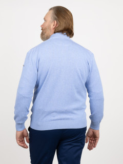 Cardigan ZippÃ© Paul & Shark Grande Taille bleu ciel homme grande taille - Capelstore