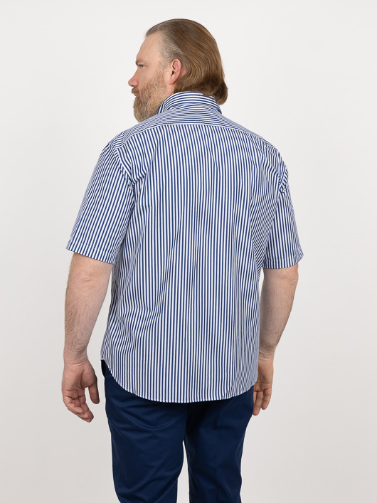 Chemisette Rayures Paul & Shark Grande Taille bleu homme grande taille - Capelstore