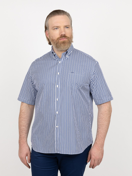 Chemisette Rayures Paul & Shark Grande Taille bleu homme grande taille - Capelstore