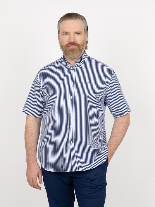 Chemisette Rayures Paul & Shark Grande Taille bleu homme grande taille - Capelstore