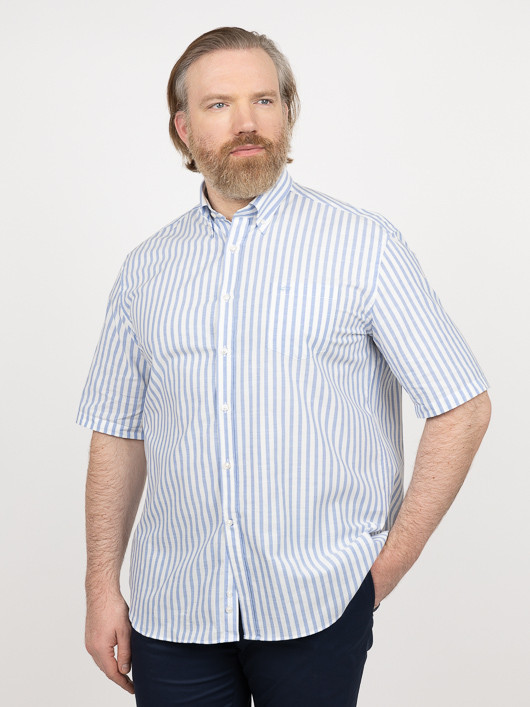 Chemisette Rayures Paul & Shark Grande Taille bleu homme grande taille - Capelstore