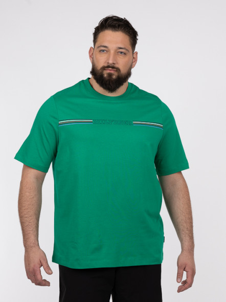 T-shirt Vert Bande Logo Tommy Hilfiger Grande Taille