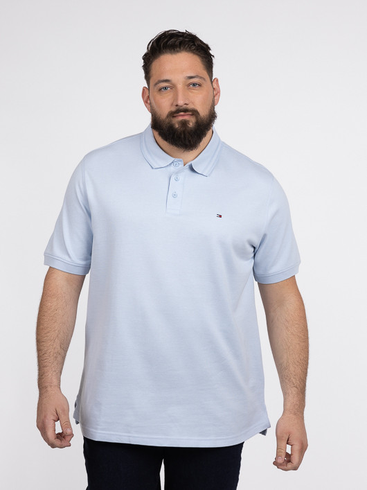 Polo Mouliné Bleu Tommy Hilfiger Grande Taille