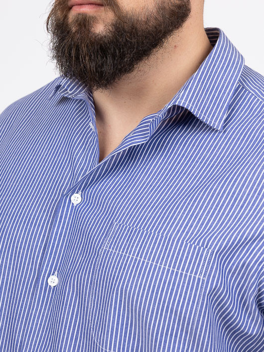 Chemisette Greg Rayures Capel Grande Taille homme grande taille - Capelstore