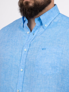 Chemisette Lin Paul & Shark Grande Taille turquoise homme grande taille - Capelstore