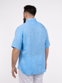 Chemisette Lin Paul & Shark Grande Taille turquoise homme grande taille - Capelstore