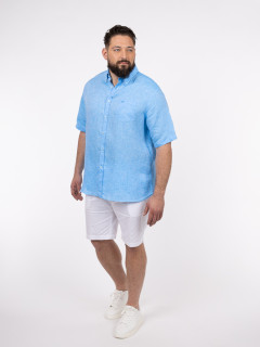 Chemisette Lin Paul & Shark Grande Taille turquoise homme grande taille - Capelstore