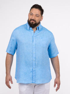 Chemisette Lin Paul & Shark Grande Taille turquoise homme grande taille - Capelstore
