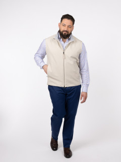 Blouson Sans Manches Beige Paul & Shark Grande Taille beige homme grande taille - Capelstore