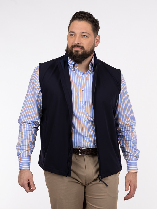 Blouson Sans Manches Marine Paul & Shark Grande Taille marine homme grande taille - Capelstore