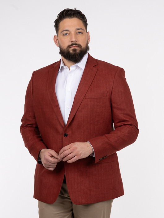 Veste En Lin Bordeaux Capel Grande Taille bordeaux homme grande taille - Capelstore