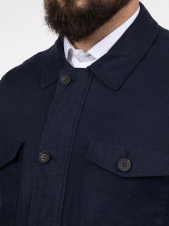 Saharienne En Lin Marine Capel Grande Taille  homme grande taille - Capelstore
