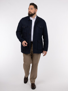 Saharienne En Lin Marine Capel Grande Taille  homme grande taille - Capelstore