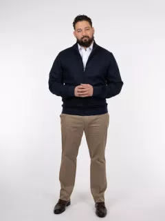 Blouson En Lin Marine Capel Grande Taille  homme grande taille - Capelstore