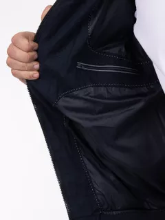 Blouson En Lin Marine Capel Grande Taille  homme grande taille - Capelstore