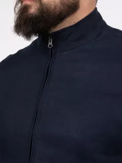Blouson En Lin Marine Capel Grande Taille  homme grande taille - Capelstore
