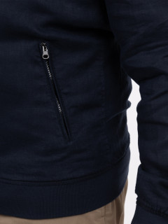 Blouson En Lin Marine Capel Grande Taille  homme grande taille - Capelstore