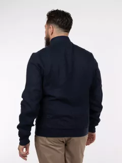 Blouson En Lin Marine Capel Grande Taille  homme grande taille - Capelstore