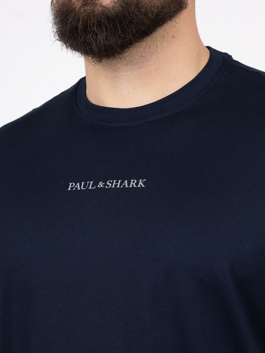 Tee-shirt Marine Requin Paul & Shark Grande Taille marine homme grande taille - Capelstore