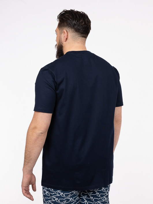 Tee-shirt Marine Requin Paul & Shark Grande Taille marine homme grande taille - Capelstore