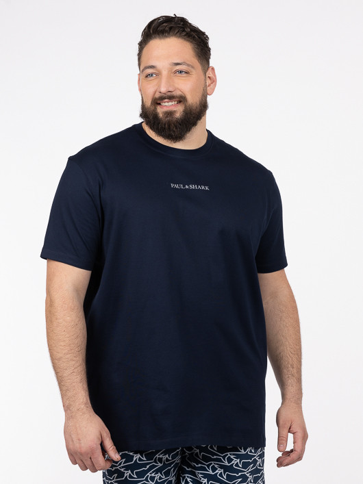 Tee-shirt Marine Requin Paul & Shark Grande Taille marine homme grande taille - Capelstore