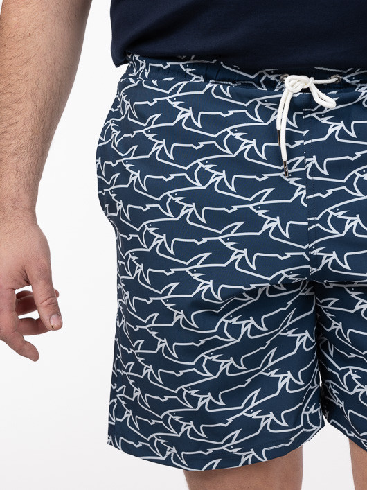 3–36 mois | Ensemble maillot de bain et casquette à motif requin - Bleu chiné - Garçons 3–36 mois | Ensemble maillot de bain et casquette à motif requin - Bleu chiné - Garçons