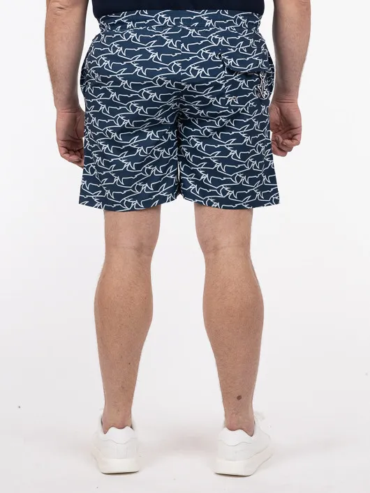 Maillot Bain Bicolore Requin Paul & Shark Grande Taille bleu homme grande taille - Capelstore