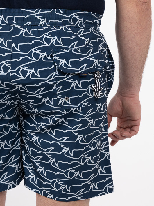 Maillot Bain Bicolore Requin Paul & Shark Grande Taille bleu homme grande taille - Capelstore