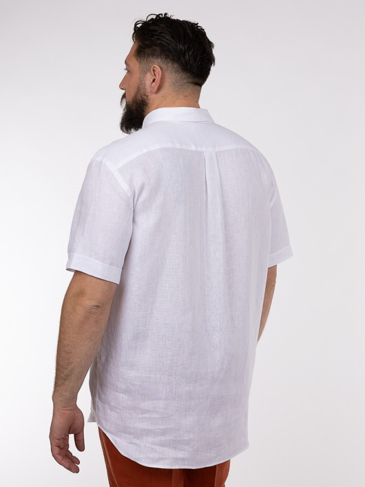 Chemisette Zack/Léo Lin Blanc Capel Grande Taille homme grande taille - Capelstore