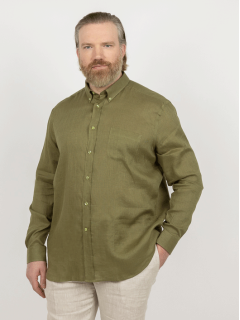 Chemise Ralph/leo Lin Kaki Capel Grande Taille kaki homme grande taille - Capelstore