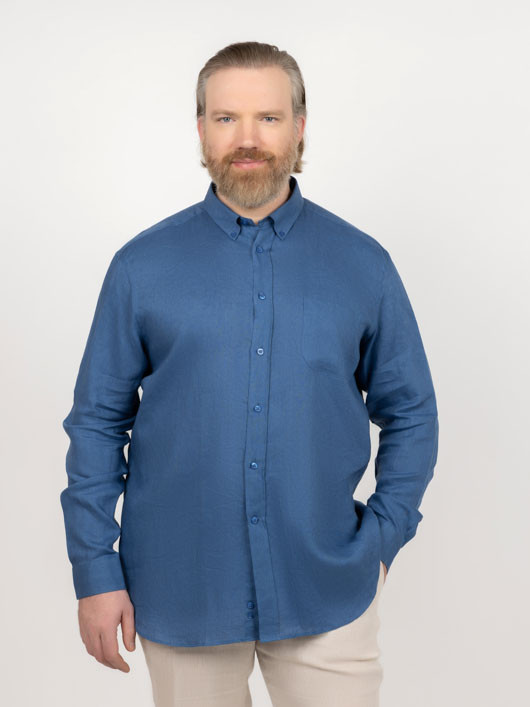 Chemise Ralph Lin Bleu Capel Grande Taille