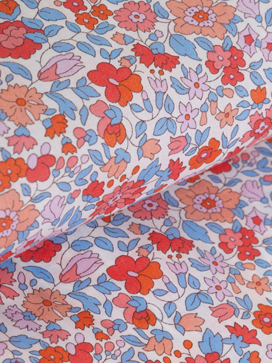 Chemise Tissu Liberty Gianni Fleurs Capel Grande Taille bleu/rouge/orange homme grande taille - Capelstore