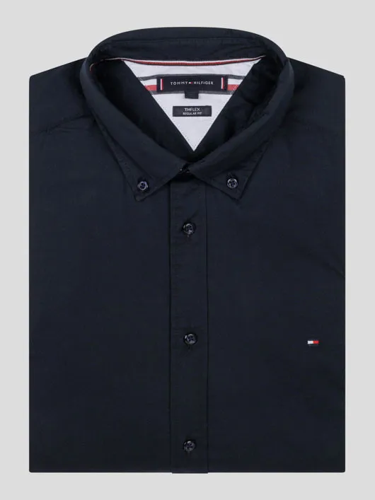 Chemise Popeline Marine Tommy Hilfiger Grande Taille marine homme grande taille - Capelstore
