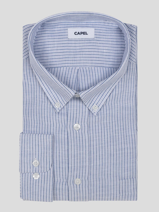 Chemise Rayee Ralph Capel Grande Taille bleu homme grande taille - Capelstore