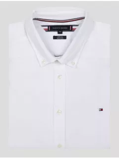 Chemise Popeline Blanche Tommy Hilfiger Grande Taille blanc homme grande taille - Capelstore