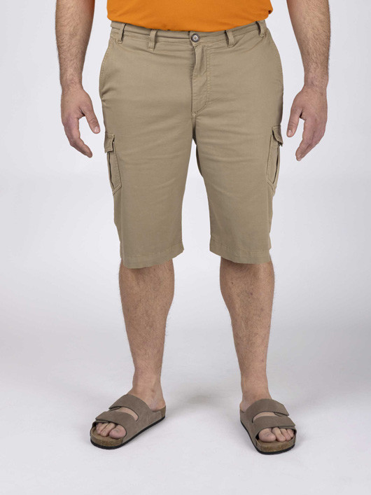 Bermuda Cargo Matt Beige Capel Grande Taille  homme grande taille - Capelstore
