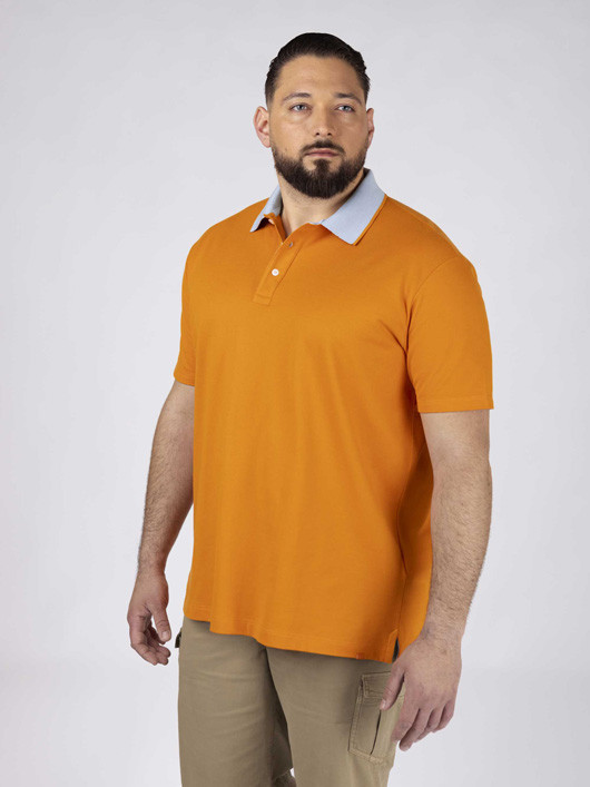 Polo Avec Contraste Au Col Paul & Shark Grande Taille cannelle homme grande taille - Capelstore