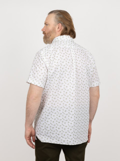 Chemisette Tom Palmiers Capel Grande Taille blanc homme grande taille - Capelstore