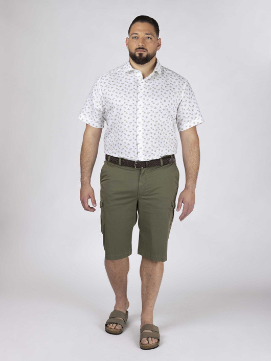 Bermuda Cargo Kaki Matt Capel Grande Taille kaki homme grande taille - Capelstore