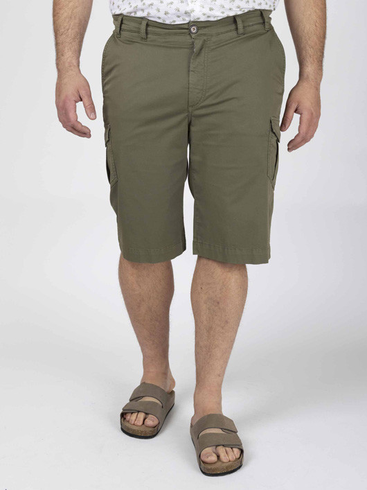 Bermuda Cargo Kaki Matt Capel Grande Taille kaki homme grande taille - Capelstore