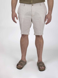 Bermuda En Lin Beige Elast. Capel Grande Taille beige homme grande taille - Capelstore