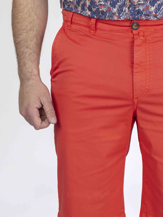 Bermuda Matt Rouge Corail Capel Grande Taille corail homme grande taille - Capelstore